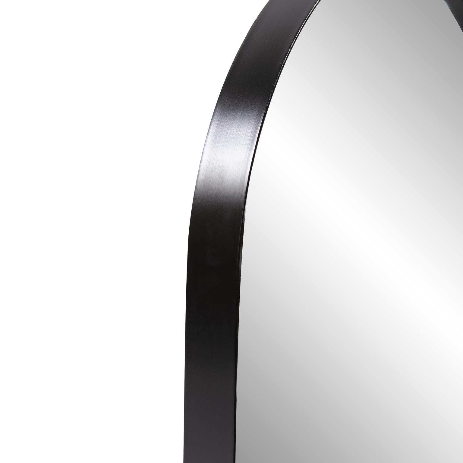 Tyler Dillon Stainless Steel Framed Capsule Wall Mirror - 40"H x 17.75"W