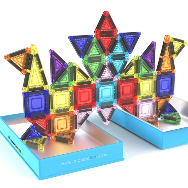 Bloques de Construccion Magneticos PicassoTiles PN02 Nano 50 Piezas con Estuche