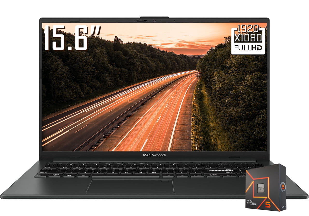 ASUS Vivobook Go 15.6” Laptop, AMD Ryzen 5 7520U, 8GB, 512GB