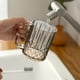 thumbnail image 4 of Portacepillos de dientes de plástico con vaso de enjuague - organizador de baño de 4,33x2,95x3,94 pulgadas, gris rosa marrón azul, base antideslizante, fácil de limpiar, 4 of 6