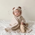 thumbnail image 3 of hirigin Toddler Hooded Beach Towel, Soft Animal Cape Pool Poncho Quick Dry Absorbent Bathrobe for Boys Girls, 3 of 5