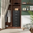 thumbnail image 2 of Stackable Storage Drawers Closet Organizers and Storage Fabric Black 2 Drawer Dresser for Bedroom Modern, 2 of 18