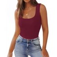 thumbnail image 5 of Zeagoo Women's Double Lined Square Neck Tank Top Sleeveless Basic Crop Tops Trendy Y2K Going Out Tops, 5 of 5