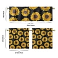thumbnail image 5 of Retro Farmhouse Curtains 24" Short - 3 Panel Vintage Floral Set with Bohemian Wildflowers, Country Rod Pocket Treatment, 5 of 5