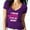 Purple, variant on I Wear Pink For My Aunt Printed Women's V-neck Tshirt Black Tee Small
