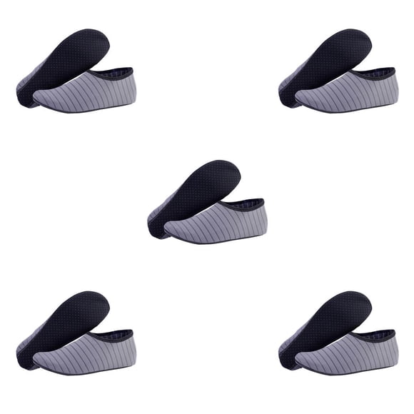 Soidarity 1 par de zapatos de playa antideslizantes de secado rápido calcetines descalzos deportes acuáticos surf dibujo bajo el agua para Gris XL 5piezas