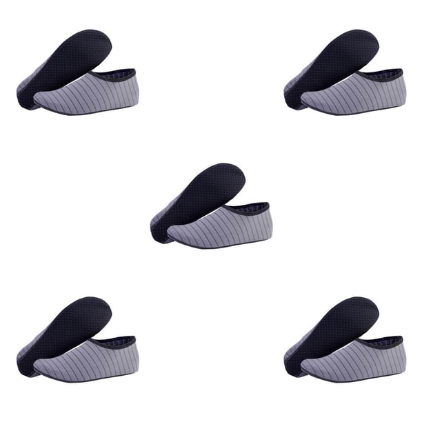 Soidarity 1 par de zapatos de playa antideslizantes de secado rápido calcetines descalzos deportes acuáticos surf dibujo bajo el agua para Gris XL 5piezas