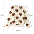 thumbnail image 2 of Pullover Graphique Cœur Sherpa pour Femmes Col Rond Manches Longues Sweat-Shirt en Polaire Duveteux, 2 of 5