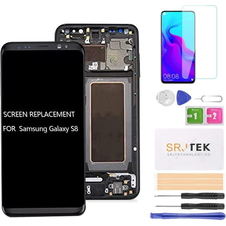 Screen Replacement For Samsung Galaxy S8 SM-G950F SM-G950U LCD Display Touch Digitizer Assembly Repair Parts Kits with Frame