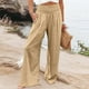 thumbnail image 2 of Pantalones harem con cintura elástica para mujer: pantalones cortos estampados con bolsillos, cintura media, elásticos, poliéster, para uso informal/fiestas, 2 of 7