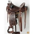 thumbnail image 4 of 16 In Western Horse Wade Saddle American Leather Trail Barrel Hilason Dark Brown, 4 of 8