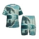 thumbnail image 1 of Balery Polar Bear On Iceberg Conjunto de Pijama Infantil de Manga Corta con Estampado – Ropa de Dormir de Algodón Suave-Small, 1 of 6