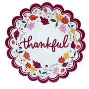 Packed Party "Oh So Thankful" Dinner Plate, 12" Round Disposable Paper Plates, 8 Ct.