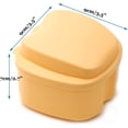 thumbnail image 2 of Denture Case, Denture Cup with Strainer, Coolrunner Denture Bath Box False Teeth Storage Box with Basket Net Container Holder for Travel, Retainer Cleaning, 2 of 6