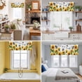 thumbnail image 5 of Sunflower Valance Curtain Bee Yellow Floral Summer Window Valances Rod Pocket Short Curtains Window Treatments for Kitchen Bedroom Bathroom Laundry 56" x 16", 5 of 9