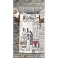 thumbnail image 3 of Ambesonne City Love Quilted Bedspread Set 2 Pcs, Busy City Traffic Jam, Twin Size, Multicolor, 3 of 3