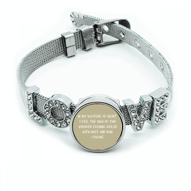 Qoutes gente famosa cura la soledad la noche Pulsera pulsera pulsera de cristal amor pulsera ajustable