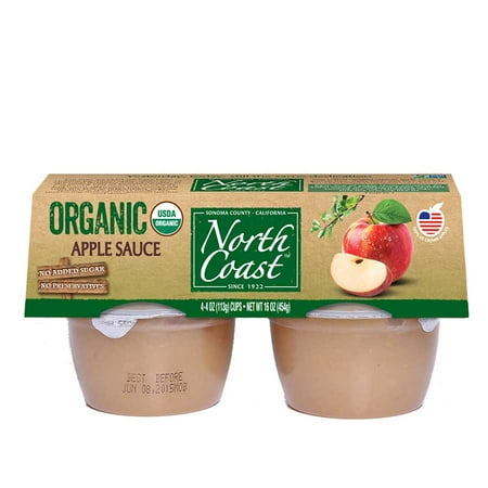 (2 Pack) North Coast Organic Apple Sauce Cups