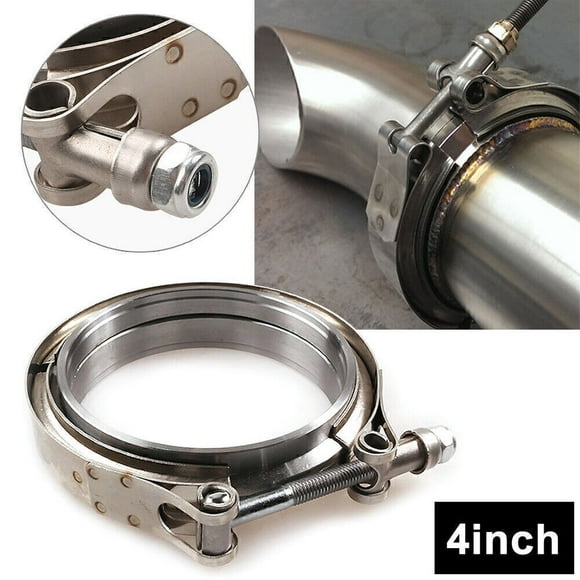 4" V-Band Flange & Clamp Kit For Turbo Exhaust Downpipes Mild Steel Flange