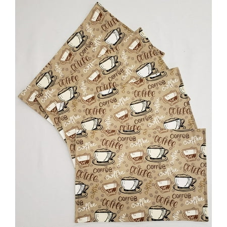 

Coffee Beans Placemats by Penny s Needful Things (Rectangle - Set of 2) (Quilted Tan)