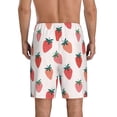 thumbnail image 2 of Yiaed Hand Drawn Strawberry for Men's Soft Sleep Pajama Short Lounging Pajama Shorts-4X-Large, 2 of 8