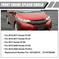 thumbnail image 4 of KOJEM Front Engine Splash Shield for 2015-2020 Honda Fit DX LX EX EX-L SE 2016 2017 2018 2019 Replacement for HO1228147 74110T5RA00, 4 of 15