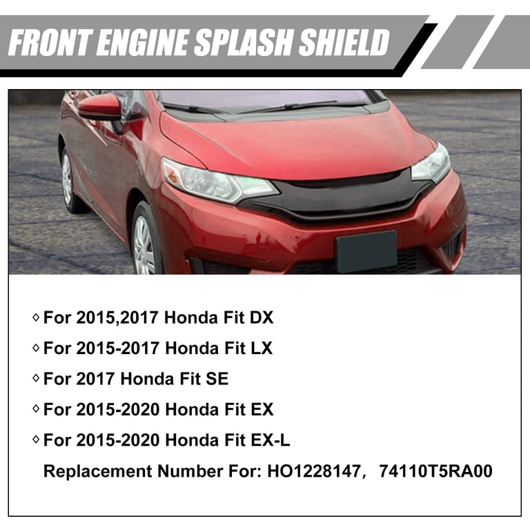 KOJEM Front Engine Splash Shield for 2015-2020 Honda Fit DX LX EX