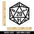 thumbnail image 2 of D20 20 Sided Gaming Gamer Dice Critical Role Self-Inking Rubber Stamp Ink Stamper - Fuchsia Ink - Small 3/4 Inch, 2 of 7