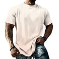 thumbnail image 2 of BRANROY Mens T-Shirts Summer Trendy - Soft Lightweight Relaxed Fit Shirts for Men, Custom Style Athletic Tee for Gym and Outdoor Daily Wear,Beige,L, 2 of 6