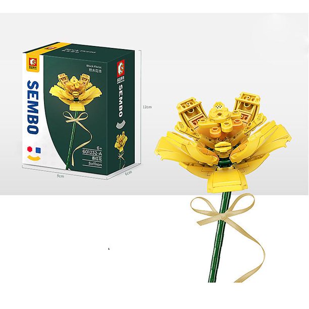 Regalo de Pascua, ramo de bloques de flores, día de la madre, día de San Valentín, aniversario, regalo de bricolaje de Acción de Gracias, educación de partículas peque?as ZefeiWu 8390605265204