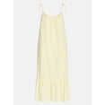 thumbnail image 5 of Joyspun Women's Seersucker Midi Sleep Gown with Shoulder Tie, Sizes XS to 3X, 5 of 6