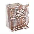 thumbnail image 3 of Mothers Day Gifts Owl Design Rustic Wood Pencil Holder Pen Cup Spectacle Eyeg..., 3 of 5