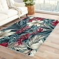thumbnail image 2 of Hawaiian Flower Rug 4x5 Area Rugs for Bedroom Living Room, Tropical Floral Area Rug, Botanical Leaf Carpet Machine Washable Non-Slip Rug, Soft Low Pile Area Rug, Indoor Decorative Rugs G&n75, 2 of 7