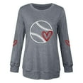 thumbnail image 4 of Holzkary Baseball Sweatshirt Women Spring Baseball Print Loose Casual Top Hoodie Baseball Mom Sweatshirt Funny Game Day Baseball Pullover Tops Casual Graphic Ball Long Sleeve Tee Top Grey Xxl, 4 of 4