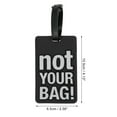thumbnail image 2 of Unique Bargains 1 Pc NOT Pattern Luggage Tag for Travelling Black, 2 of 5
