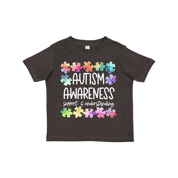 Inktastic Autism Awareness Support and Understanding Puzzle Pieces Boys or Girls Toddler T-Shirt