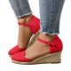 thumbnail image 4 of WILLBEST Sandalias De Cuña Con Plataforma Para Mujer, Sandalias De Cuña Transpirables Con Hebilla Trenzada Versátiles A La Moda, 4 of 8