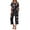 Black Big Flowers, variant on Capri Pajamas Set for Women Short Sleeve Tops and Pants Set with Pocket Soft Matching Pjs Lounge Sets S-2XL
