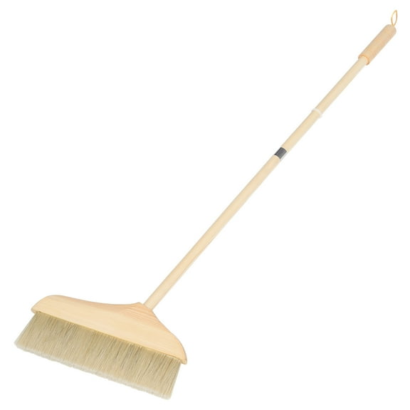 ETHZZLE Foldable Khaki Indoor Broom with Soft Bristles for Easy and Efficient Home Cleaning and Sweeping