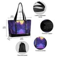 thumbnail image 2 of FORMRS Canvas Laptop Tote Bag for Women with 15.6" Computer Compartments Shoulder Handbag, Blue Road, 2 of 7