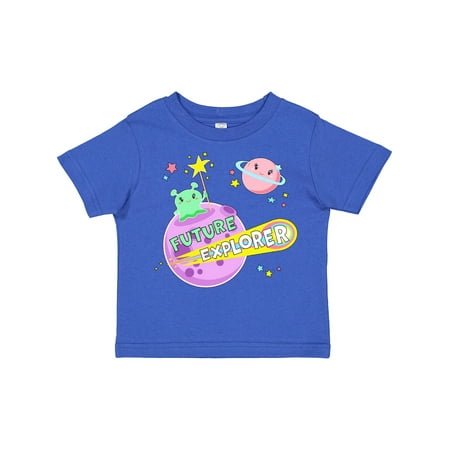 

Inktastic Future Explorer Green Alien in Outer Space Gift Toddler Boy or Toddler Girl T-Shirt