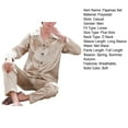 thumbnail image 7 of zeranth 1 Set Men Sleepwear Solid Color Long Sleeved Single Breasted Home Wear Ice Silk Loose Plus Size Pajamas Set for Home, 7 of 7