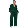 thumbnail image 3 of Lounge Sets For Women 2023 Oversized Half Zip Sweatshirt And Wide Leg Sweatpant 2 Piece Outfits Sweatsuit Tracksuit, 3 of 6