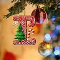 thumbnail image 1 of Hbdhejl 26 Pieces Red Letters Christmas Tree Decorations Candy Cane Letters With Berry Pattern Mini Alphabet Hanging Ornaments Party Home 2D Acrylic Christmas Tree, 1 of 4