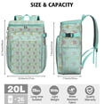 thumbnail image 3 of Adorable Hedgehog Pattern Insulated Cooler Backpack, Leakproof Double Deck Cooler Bag, Waterproof Lunch Backpack for Outdoors, Hiking, Office, Beach, 3 of 6