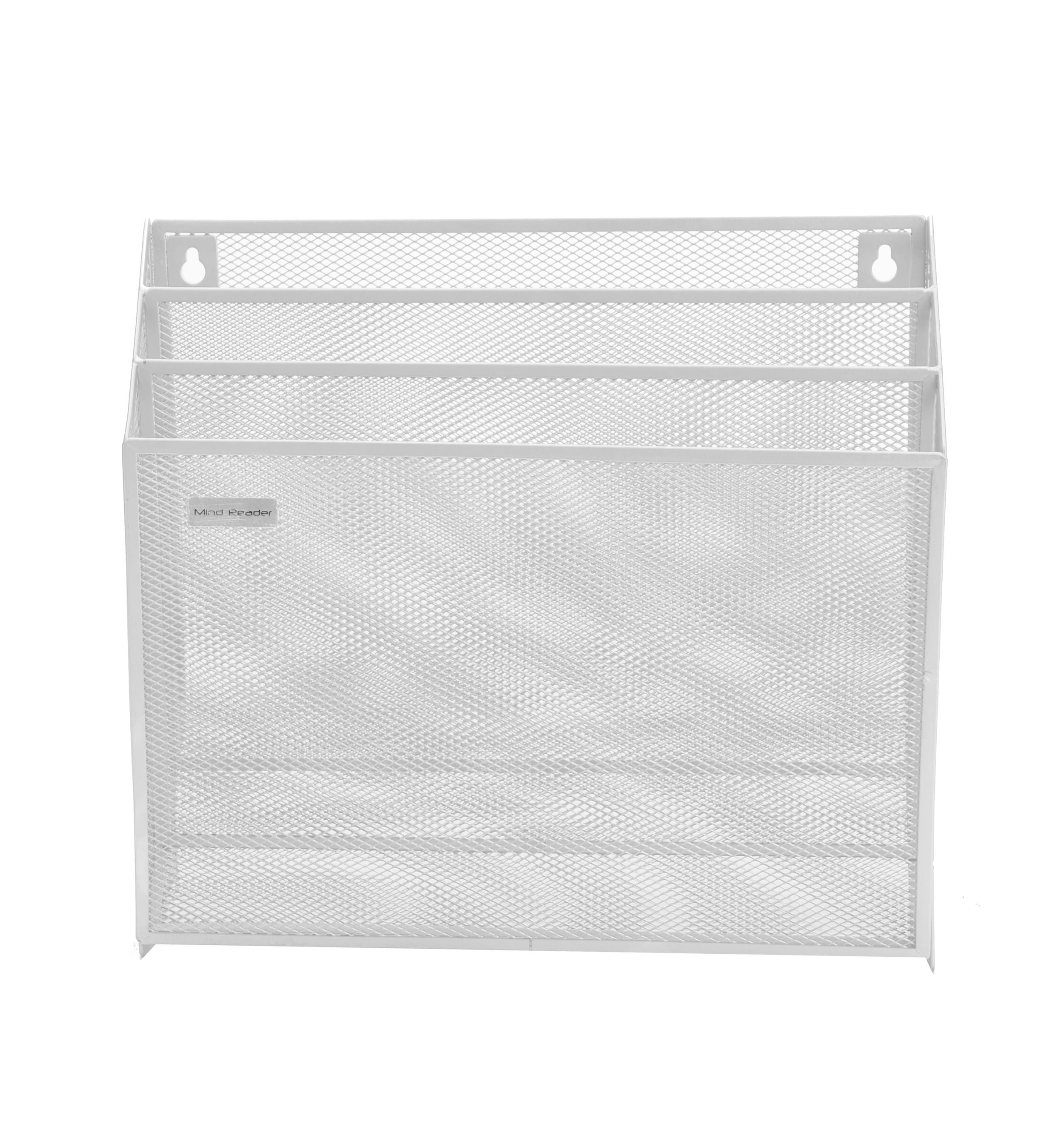 Mind Reader Mesh Wall File Holder 3 Tier Vertical Mount/Hanging