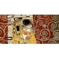 thumbnail image 2 of Klimt, Gustav 32x18 Black Ornate Wood Framed with Double Matting Museum Art Print Titled - The Kiss-Pewter, 2 of 4