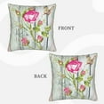 thumbnail image 3 of Bingfone Vintage Wood Background With Floral Linen Throw Pillow Covers Cushion Case Pocket Button Vintage Farmhouse Pillowcase For Sofa Couch Bed 20"X20", 3 of 9
