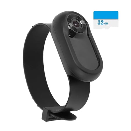 Mini Camera HD 1080P Wireless Dog Cat Pet Collar Camera No WiFi Needed Cycling Action Camera with 32G Card Birthday Gift