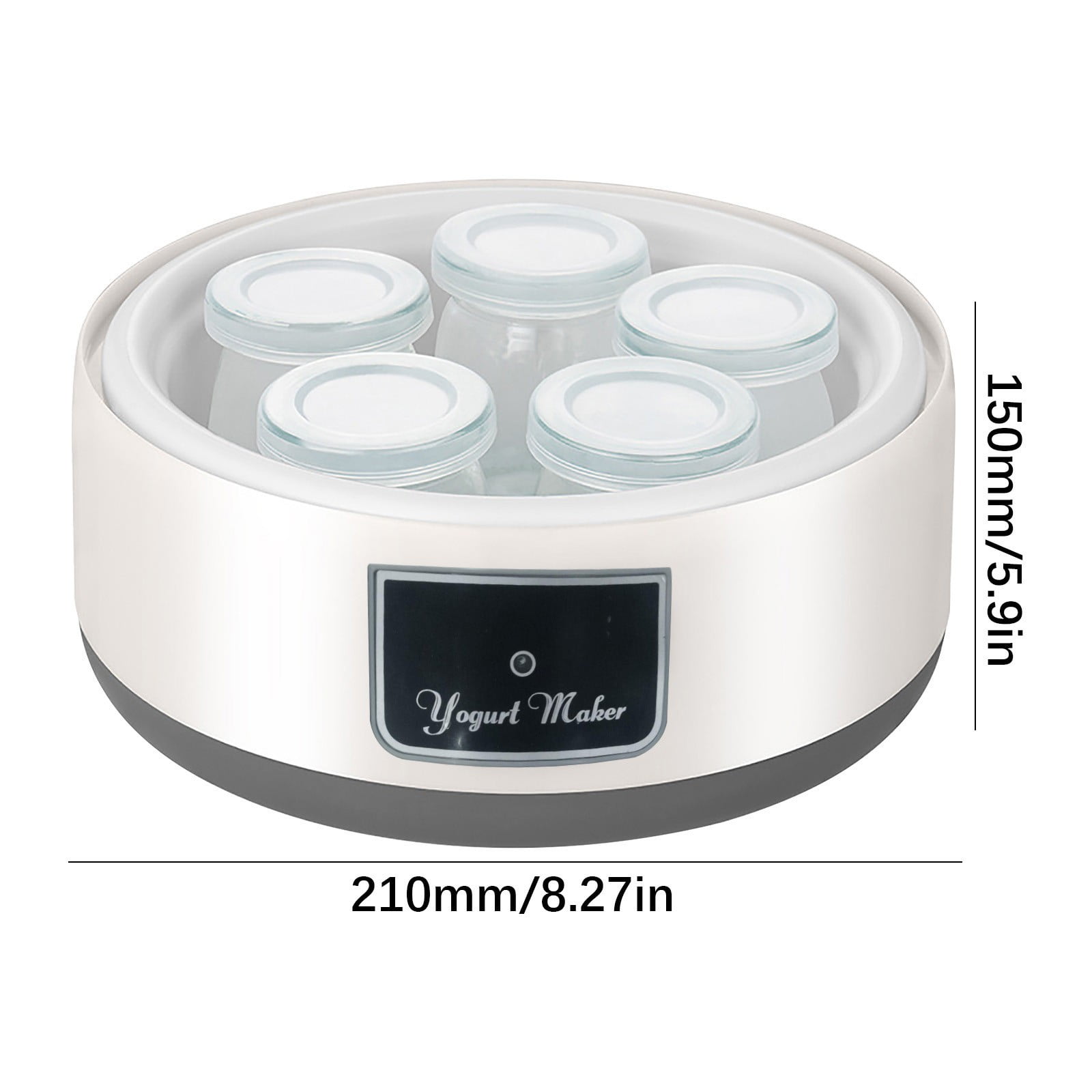 Yogurt Maker Automatico – Macchina Per Yogurt Probiotico 1,2 L Con Display LCD, Timer 36 Ore, Temperatura Regolabile, Ideale Per Yogurt, Natto E Vino Di Riso